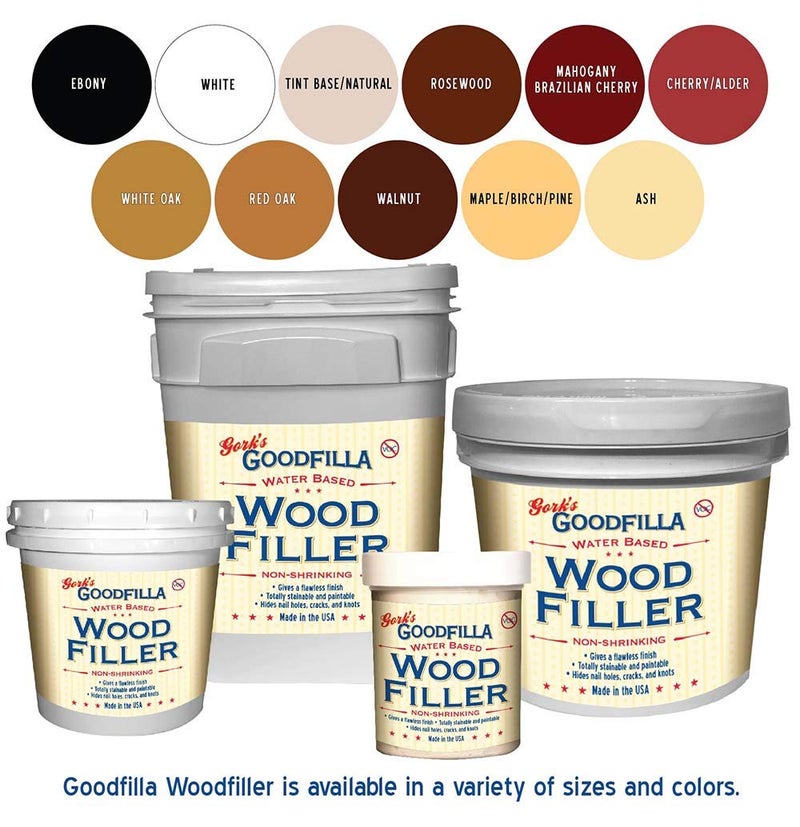 Goodfilla Mahogany,1 Quart (3.5lbs) Wood and Grain Filler, Stainable, Tintable, Sandable, Zero Waste, Non-Toxic, USA Made - Image 5